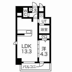 ブルームライフ八田駅前の物件間取画像